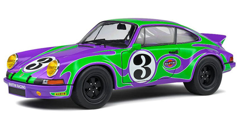 Solido S1801117 1/18 Scale #3 1973 Porsche 911 RSR Purple Hippy Tribute