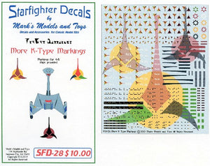 Starfighter Decals 28 Star Trek: More K-Type Markings for 4-8 Ships