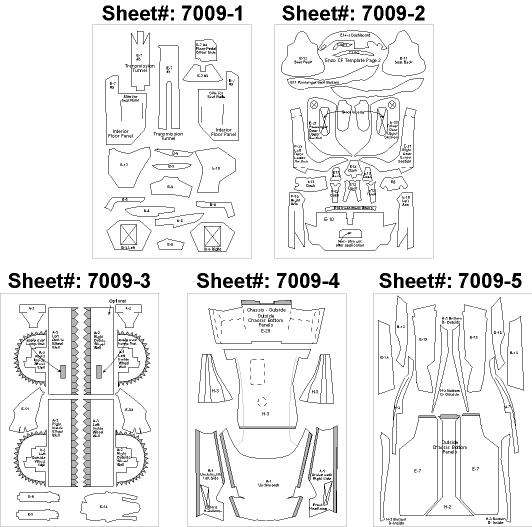 Scale Motorsport 7009 1/24 Ferrari Enzo Carbon Fiber Template Decal Set For TAM