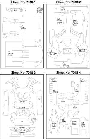 Scale Motorsport 7018 1/24 Porsche Carera GT Carbon Fiber Template Decal Set For TAM (D)