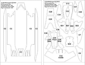 Scale Motorsport 7060 1/20 Ferrari F60 F1 Carbon Fiber Template Decal Set For TAM