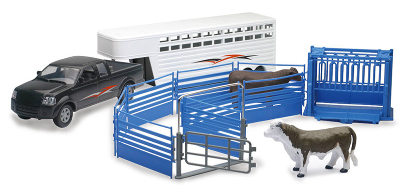 New-Ray SS-05036A 1/18 Scale Cattle Squeeze Chute Playset Playset
