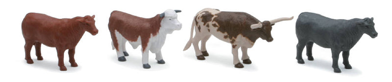 New-Ray SS-05526-B 1/18 Scale Ranch Cow 4-Piece Set Made of durable