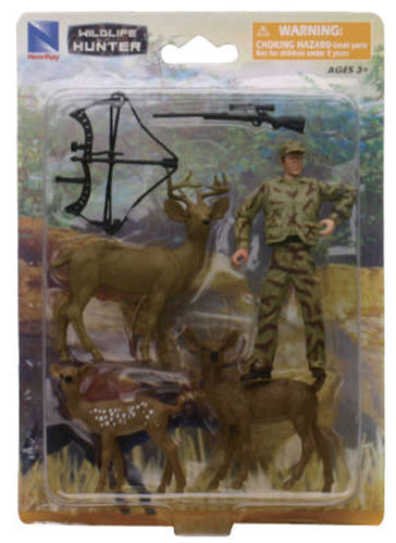 New-Ray SS-76302-D 1/20 Scale Deer Hunting Playset Playset includes: Hunter figure Rifle