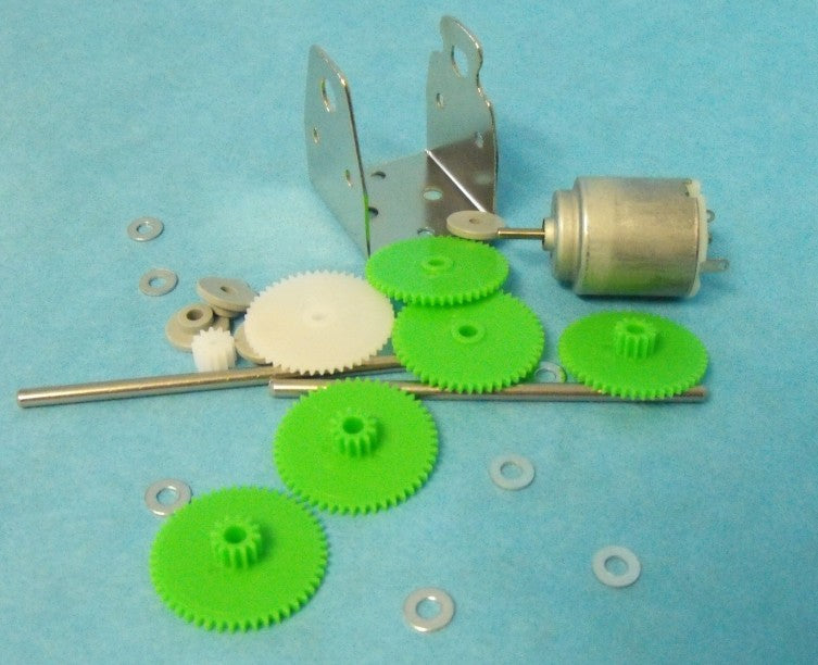Stevens Motors MR3 Motor Gear Set & RE140 Motor w/Mounting Plate