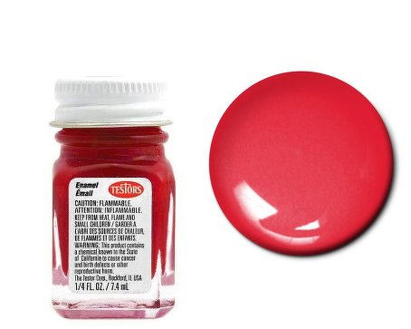 Testors 1103 1/4oz. Bottle Finishing Enamel Gloss Red (6/Bx)