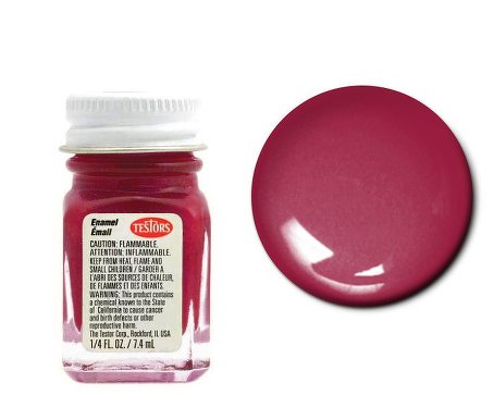 Testors 1104 1/4oz. Bottle Finishing Enamel Gloss Dark Red (6/Bx)