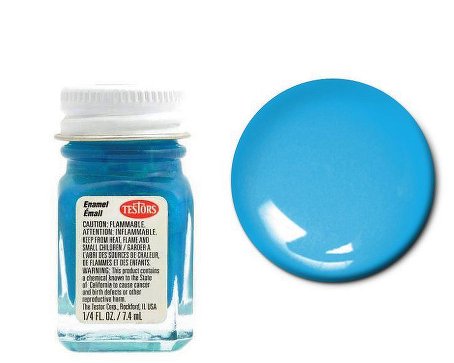 Testors 1107 1/4oz. Bottle Finishing Enamel Gloss Turquoise (6/Bx)