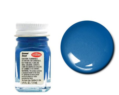 Testors 1111 1/4oz. Bottle Finishing Enamel Gloss Dark Blue (6/Bx)