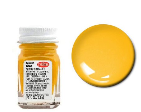 Testors 1114 1/4oz. Bottle Finishing Enamel Gloss Yellow (6/Bx)