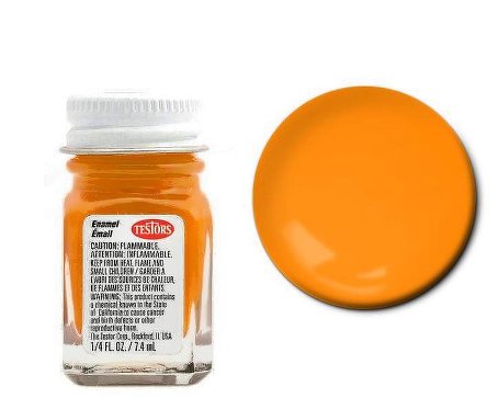 Testors 1115 1/4oz. Bottle Finishing Enamel Turn Signal Amber (6/Bx)