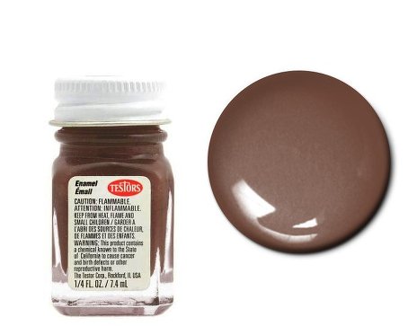 Testors 1133 1/4oz. Bottle Finishing Enamel Gloss Light Brown (6/Bx)