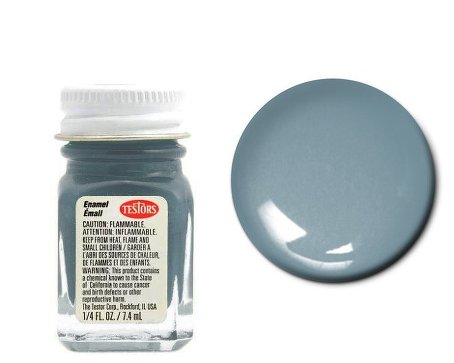 Testors 1138 1/4oz. Bottle Finishing Enamel Gloss Grey (6/Bx)