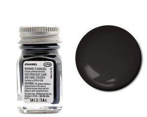 Testors 1139 1/4oz. Bottle Finishing Enamel Semi Gloss Black (6/Bx)