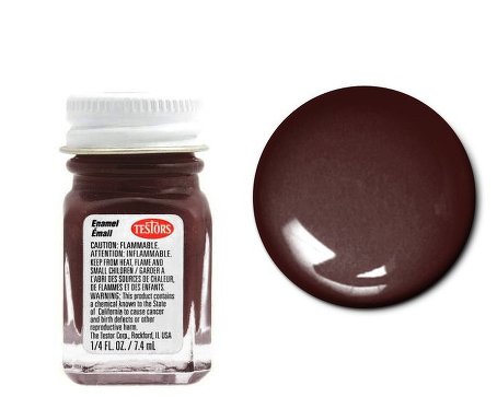 Testors 1140 1/4oz. Bottle Finishing Enamel Gloss Brown (6/Bx)