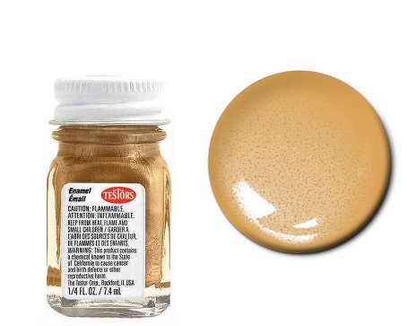 Testors 1144 1/4oz. Bottle Finishing Enamel Metallic Gold (6/Bx)