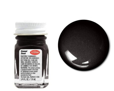 Testors 1147 1/4oz. Bottle Finishing Enamel Gloss Black (6/Bx)