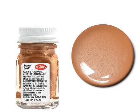 Testors 1151 1/4oz. Bottle Finishing Enamel Metallic Copper (6/Bx)