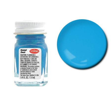 Testors 1162 1/4oz. Bottle Finishing Enamel Flat Sky Blue (6/Bx)