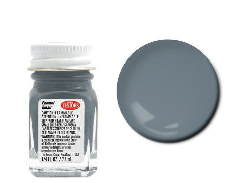 Testors 1163 1/4oz. Bottle Finishing Enamel Flat Battle Grey (6/Bx)