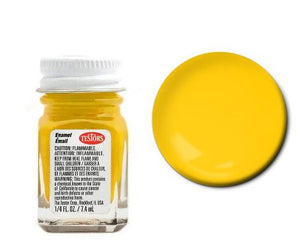 Testors 1169 1/4oz. Bottle Finishing Enamel Flat Yellow (6/Bx)