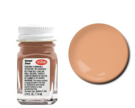 Testors 1170 1/4oz. Bottle Finishing Enamel Flat Light Tan (6/Bx)