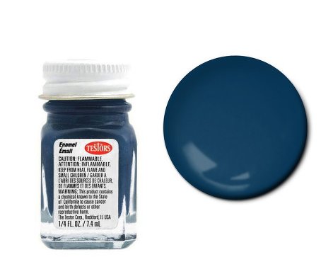 Testors 1172 1/4oz. Bottle Finishing Enamel Flat Sea Blue (6/Bx)