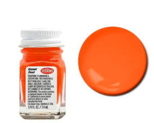 Testors 1173 1/4oz. Bottle Finishing Enamel Fluorescent Orange (6/Bx)