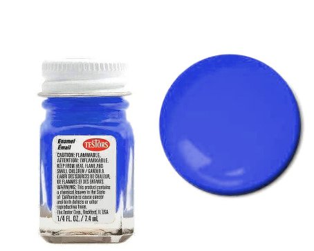 Testors 1176 1/4oz. Bottle Finishing Enamel Fluorescent Blue (6/Bx)