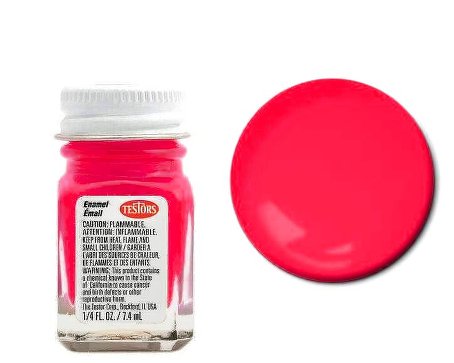 Testors 1178 1/4oz. Bottle Finishing Enamel Fluorescent Pink (6/Bx)