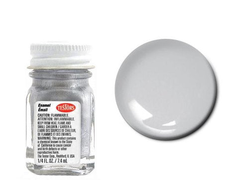 Testors 1181 1/4oz. Bottle Finishing Enamel Flat Aluminum (6/Bx)