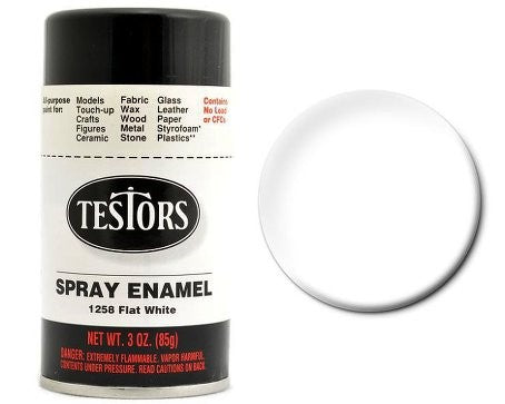 Testors 1258 3oz. Spray Finishing Enamel Flat White