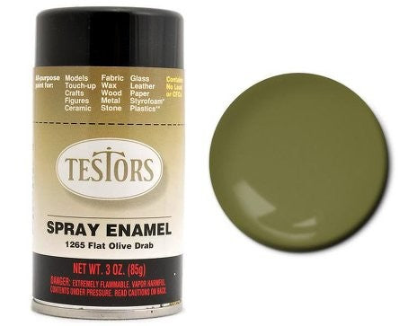 Testors 1265 3oz. Spray Finishing Enamel Flat Olive Drab