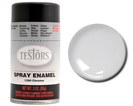 Testors 1290 3oz. Spray Finishing Enamel Chrome