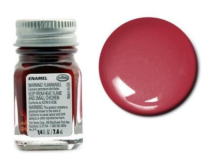 Testors 1529 1/4oz. Bottle Finishing Enamel Red Metal Flake (6/Bx)