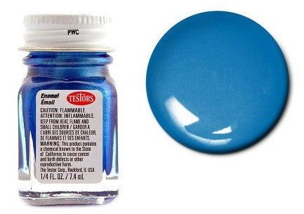 Testors 1539 1/4oz. Bottle Finishing Enamel Blue Metal Flake (6/Bx)