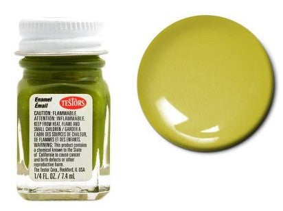 Testors 1542 1/4oz. Bottle Finishing Enamel Lime Gold Metal Flake (6/Bx)