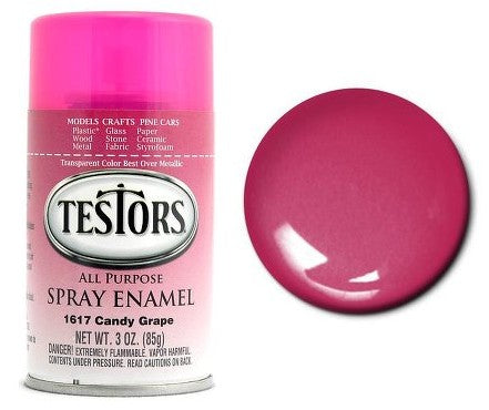 Testors 1617 3oz. Spray Finishing Enamel Transparent Candy Grape