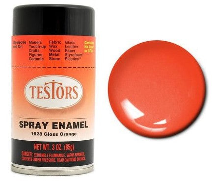 Testors 1628 3oz. Spray Finishing Enamel Competition Orange