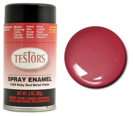 Testors 1629 3oz. Spray Finishing Enamel Ruby Red Metal Flake