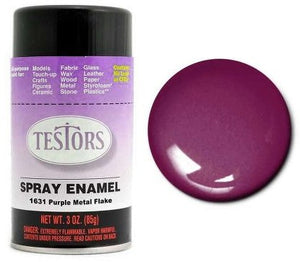 Testors 1631 3oz. Spray Finishing Enamel Burgundy Purple Metal Flake