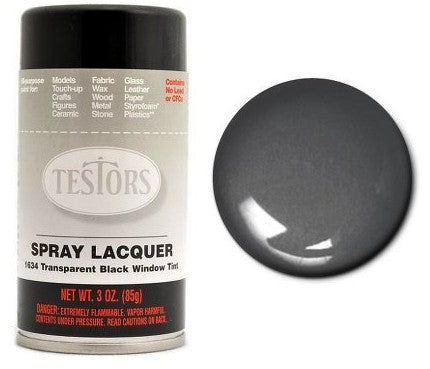 Testors 1634 3oz. Spray Finishing Enamel Transparent Black Window Tint