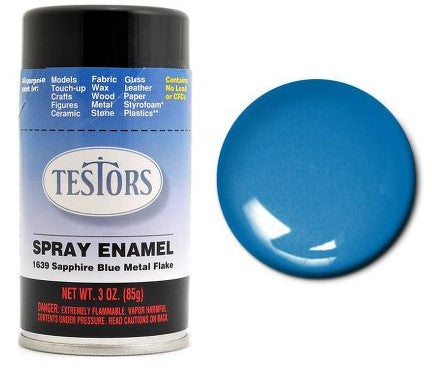 Testors 1639 3oz. Spray Finishing Enamel Sapphire Blue Metal Flake