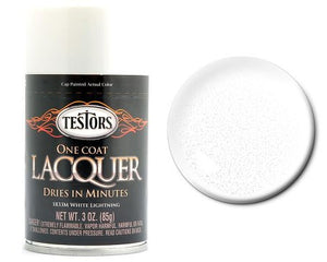 Testors 1833 3oz. Spray One Coat Metallic Lacquer White Lightning