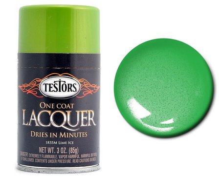 Testors 1835 3oz. Spray One Coat Metallic Lacquer Lime Ice