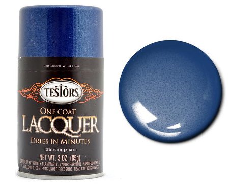 Testors 1836 3oz. Spray One Coat Metallic Lacquer De Ja Blue