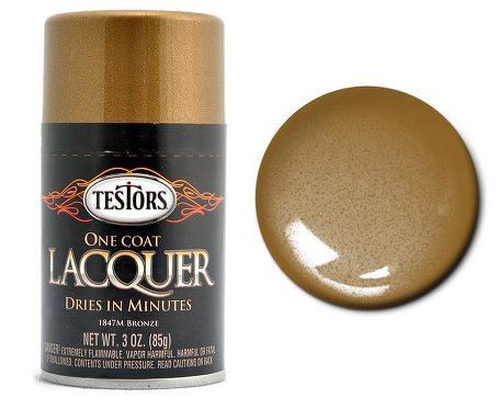 Testors 1847 3oz. Spray One Coat Metallic Lacquer Bronze