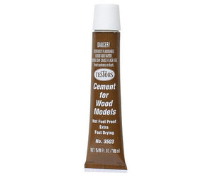 Testors 3503 5/8oz. Tube Extra Fast Wood Cement (24/Bx)