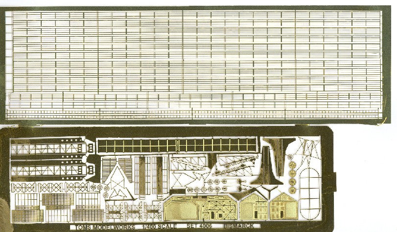Toms Model Works 4006 1/400 Bismarck German Battleship Detail Set (D)