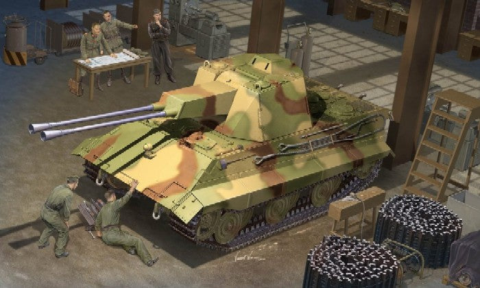 Trumpeter 1537 1/35 German E50 Flakpanzer Tank
